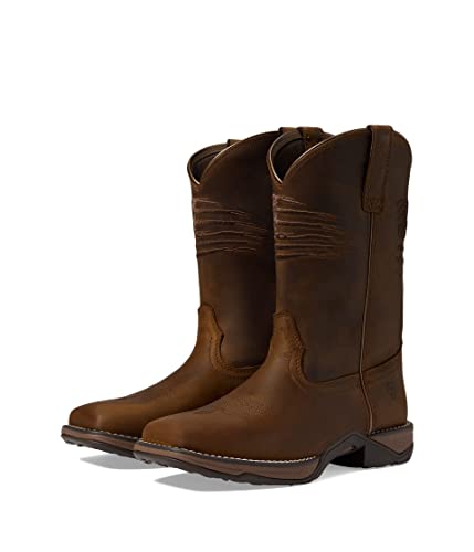 Image of Brown Square Toe Boots, Ariat Ladies Anthem Patriot