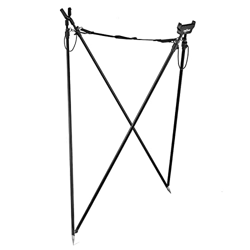 FIERY DEER Nuevo Soporte de Tiro para Caza, Soporte de Tiro Ajustable en Altura con Sistema de Bloqueo por Abrazadera, Soporte de Rifle de Aluminio (160 CM)