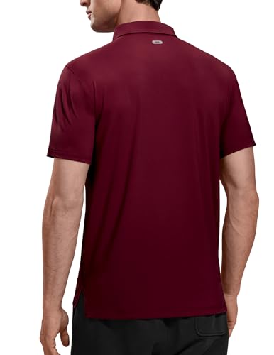Image of MIER Polo Shirts for Men Short Sleeve Dry Fit Performance Golf Tennis Active Collared Shirts, UPF 50+ Sun Protection