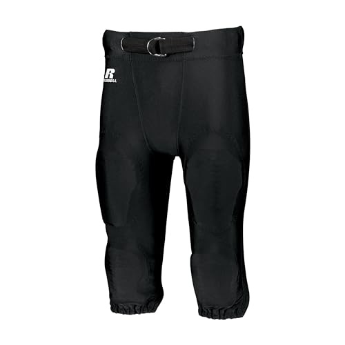Russell Athletic Mens Deluxe Game Football Pant - Performance & Durability with Secure Pad System for Top-Tier Play N0 Black