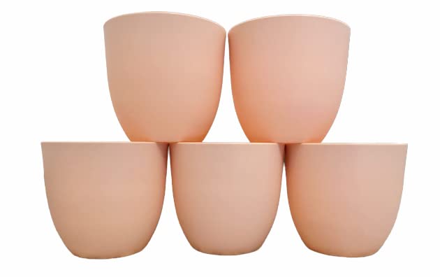 Alexvyan Imported 17 Cm Long Plastic (100% Virgin Plastic) Fashionable Fade Free Flower Plant Pot for Garden Balcony Terrace-Length 17 Cm Top 17 Cm Bottom 10 Cm (5 Pcs Pink Flower Pot) (B09TRL46VM) Amazon Price History, Amazon Price Tracker