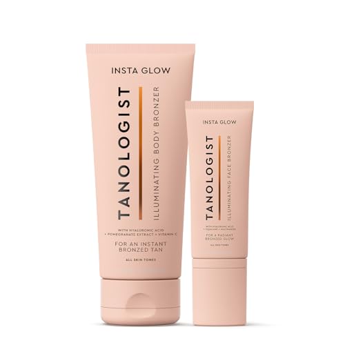 Tanologist Instaglow Face, Illuminating Face Bronzer For All Skin Tones, 60ml + Tanologist Instaglow Body, 170ml Tanologist Instaglow Face, Illuminating Face Bronzer For All Skin Tones, 60ml + Tanologist Instaglow Body, 170ml