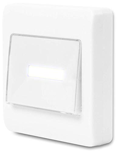 Preisvergleich Produktbild Eaxus® LED Schrankleuchte - Unterbauleuchte Batteriebetriebener Lichtschalter für Küche, Garage & Co, Weiß