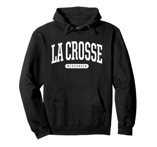 La Crosse Hoodie Sweatshirt College University Style WI USA. Pullover Hoodie
