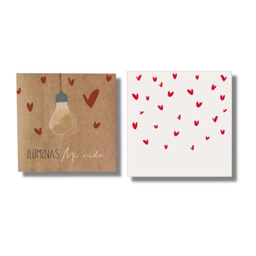 Forletter - Tarjeta de Felicitación Kraft, 15 x 15 cm, Bombilla Cover