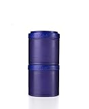 BlenderBottle ProStak Twist n' Lock Storage Jars Expansion with Pill Tray, Purple (Pack of 2)