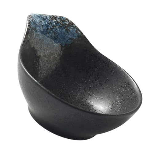 Unomor 280ml Japanese Sushi Sauce Bowl Ceramic Dipping Dish Gravy Bowl Lid for Kitchen Outdoor