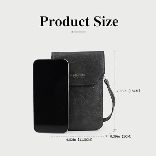 Crossbody Phone Purse, PU Leather Cell Phone Purse Phone Wallets for Women, Touch Screen Cellphone Crossbody Purse2