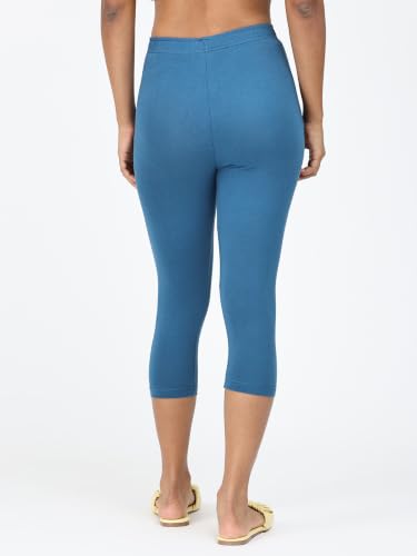 Image of Robinbosky Premium Stretchable Cotton Capri Legging for Women | Suitable for Formal wear & Casual wear | High-End Elastic Makes. The Leggings Squat Proof and Durable for Travel, Yoga, & Workout.
