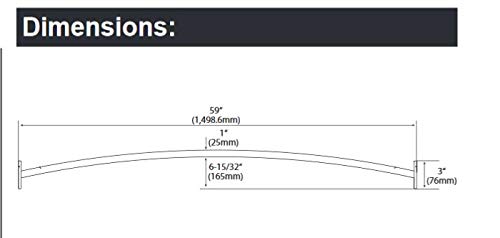 Moen CSR2167BL Triva 5-Foot Curved Fixed Mount Shower Curtain Rod with Pivoting Flanges, Matte Black