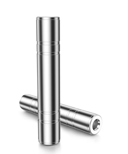 SOUNDFAM 6.35mm メス-メス クーラー、1/4インチ TRS/TS クーラー 6.35mm TRS ステレオおよびモノラル ジャック アダプター ジョイナー（スピーカー、ギターサウンド、アンプ用）