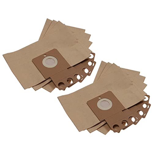 vhbw 10x bolsa compatible con Kärcher Robocleaner RC 3000, RC 4.000 robot aspirador - 24,5 cm x 20,5 cm marrón