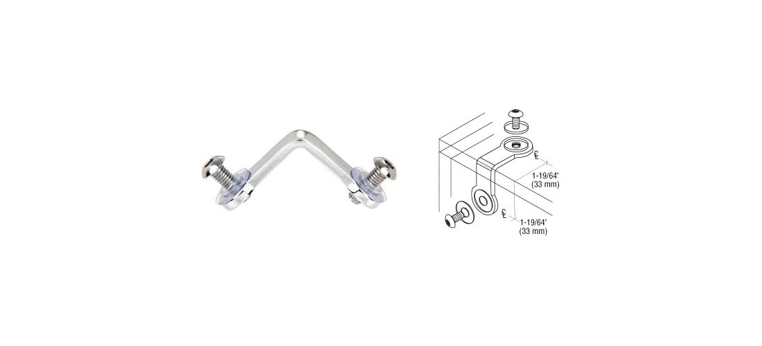 CRL Chrome Deluxe 2-Way Glass Corner Connector - 3107CH
