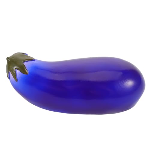 Happyyami Guardallaves Oculto para Exteriores: Llavero Oculto Resistente a la Intemperie con Forma de Berenjena - Adorno de plástico para jardín, Patio, césped