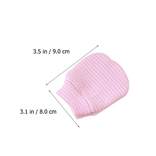 STOBOK 6 Pares de Luvas de Algodão para Bebês Recém-Nascidos Sem Arranhões Luvas para Bebês Luvas An
