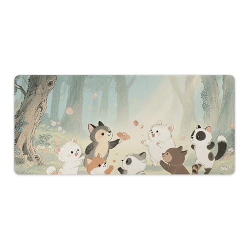 Tapis de souris clavier forêt antidérapant pour éviter les glissements de bureau