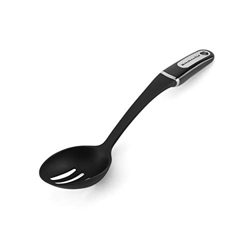 KitchenAid Nylon Slotted Spoon, Black - KC004OHOBA