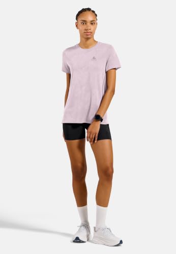 Maillot de course Odlo Zeroweight Chill-Tec ventilé rose