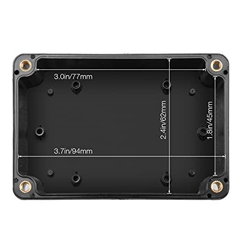 PINFOX 2 Pack Black Waterproof Plastic Project Box ABS IP65 Electronic Junction Box Enclosure 3.94 x 2.68 x 1.97 inch (100 x 68 x 50 mm) - Thumbnail 6