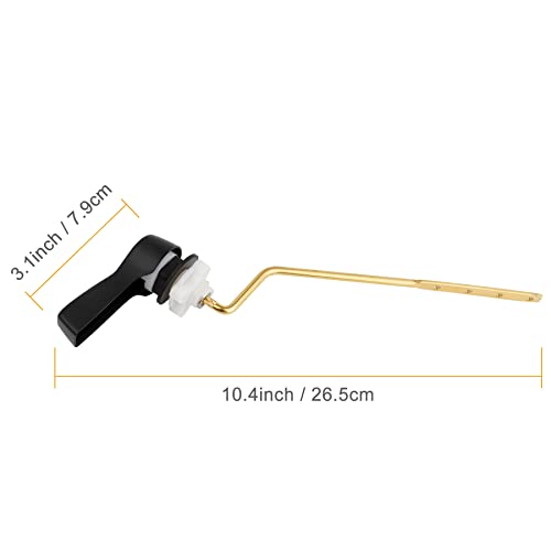 image for Hibbent 2 Pack Universal Side Mount Toilet Handle Angle-Mount Adjustab