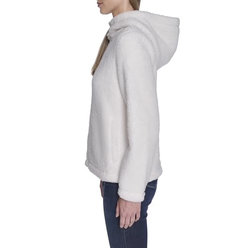 Image of Nautica Women's Solid Sherpa Zipup Hoodie Jacket