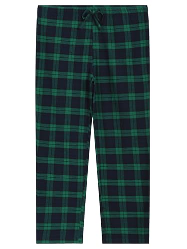 Latuza Women's Petite Pajama Set Petite Length V Neck Knit Top Flannel Pants3