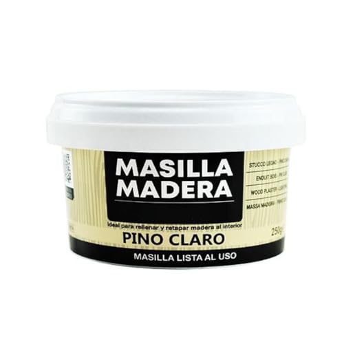 YIJIA | Masilla para Madera – Ideal para rellenar y reparar madera al interior, Masilla lista al uso 250 gramos - Secado Rápido, Alta Adherencia y Fácil Aplicación -Color Pino Claro