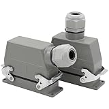 HDC-HDD-064-1/2 Rectangular Heavy Duty Connector 64 core Industrial Socket Crimp Connecting pin 250V 10A(Lateral line)