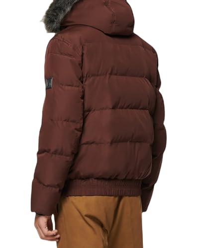 Image of Andrew Marc Men's Short Quilted Inner Bib Attached Umbra Down Bomber With Hybrid Down Fill