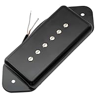 Fits for electric guitar, neck position P90 pickups are known for having a bright and transparent tone with great mids, better hum-canceling ability than normal single coil pickups, and the Alnico V pole pieces bring the authentic classic vinatge sou...