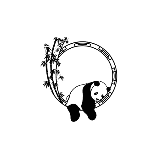 Rjjrr Grappige dierenmuursticker panda bamboe Japans decor woonkamer vinyl muurstickers vintage slaapkamer decoratie… - Afbeelding 6