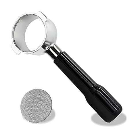 51mm Bottomless Portafilter 2 ears - Include a Puck Screen - Compatible with Delonghi ECP3420/EC155/BCO430/EC260, Naked Portafilter Replacement Parts for Delonghi Handle Cover