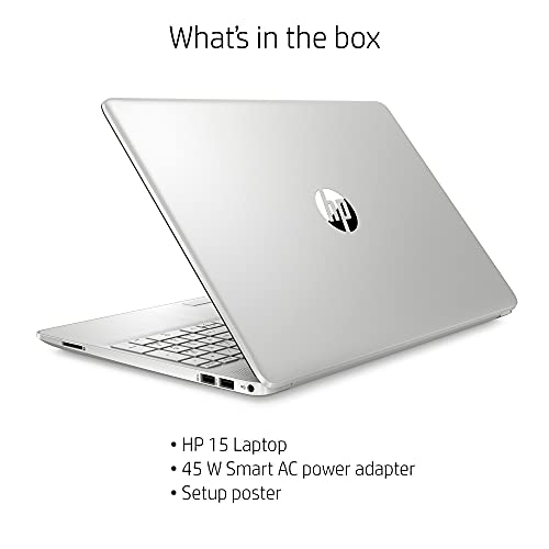 Image of HP Thin Laptop 15.6inch FHD IPS, 11th i5-1135G7 (Beat i7-1065G7), 8GB RAM,64GB PCIe SSD, Micro-Edge Display, Webcam, HDMI, USB-C, Wi-Fi, Iris Xe Graphics, Windows 10 | Accessories, Silver (HP 15)