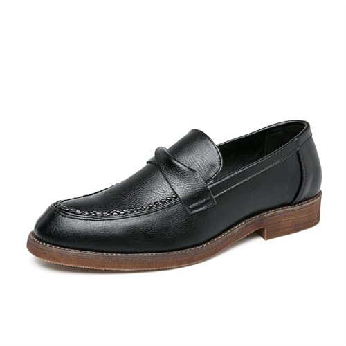 Dress Shoes for Men Men's Slip-On Leather Loafers for Formal Business Office Wear - Large Size Dress Shoes