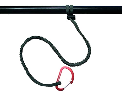 Made in The USA Kayak Paddle Leash/Gear Leash with Cord Stop (OD Green)