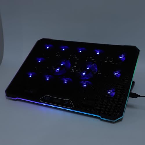 Enfriador RGB para laptop gaming con 10 ventiladores y 8 alturas miniatura 6