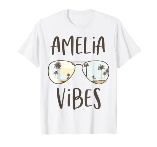 Gafas de sol Amelia Island Florida Beach Vibes Ocean Sunset Camiseta