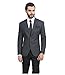 MANQ Men's Slim Fit Single Breasted Blazer (BL-101-44-Charcol_Charcoal Grey_44)