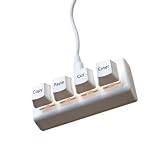 ZUJIABAO Teclado compacto con 4 cables USB y durabilidad mejorada, ahorro de espacio, uso escolar, teclado para juegos