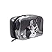 BOLOL Lustige Französische Bulldogge Make-up-Tasche, Kosmetiktasche, Kulturbeutel, große Reisetasche für Frauen und Mädchen, Tier, Welpe, Panda, tragbarer Organizer, Aufbewahrungstasche, Beutel