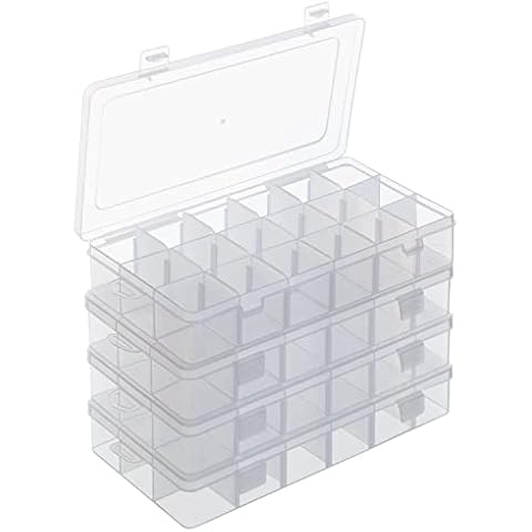 BELLE VOUS Clear Storage Box Organiser Set Cover
