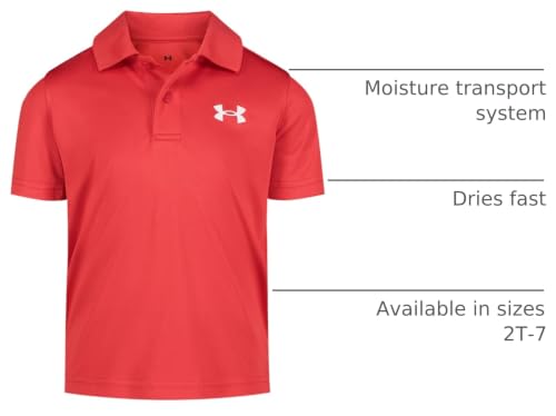 Image of Under Armour Boys' Matchplay Short Sleeve Golf Polo, Lightweight Performance Stretch, Logo Detailing