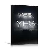 Canvas Wall Art Light Quotes Bedroom Industrial Inspirational Modern Art Multicolor Neon Photography Quotes Urban - 12x18 inches