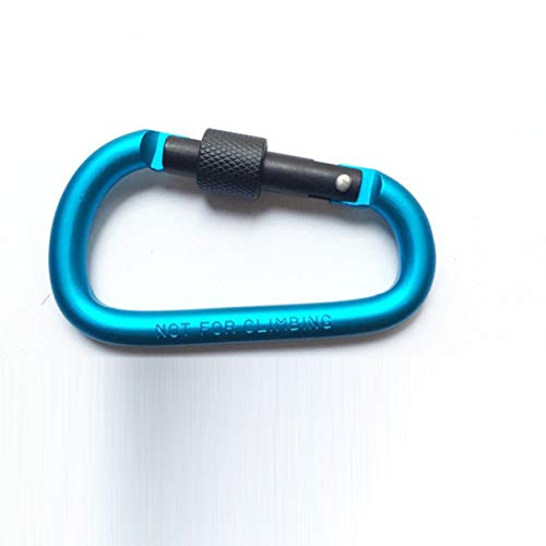 Deportes al Aire Libre compactos Aleación de Aluminio Hebilla de Seguridad Llavero Botón de Escalada Mosquetón Camping Senderismo Gancho - Azul