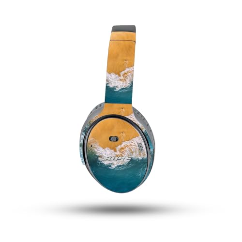 Image of MightySkins Skin Compatible with Bose QuietComfort 35 II Headphones - Sea and Sand | Protective, Durable, and Unique Vinyl Decal wrap Cover | Easy to Apply, Remove, and Change Styles