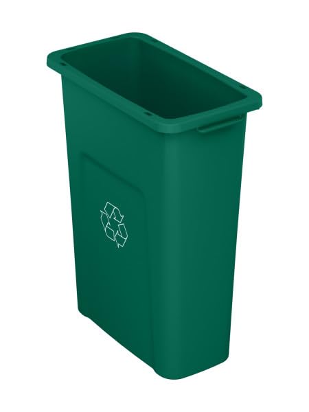 Waste Wise 20 Gallon Green HDPE Trash Can Compatible with All Waste Wise Lids and Signs - (20 Gallon, 2 Pack)