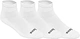 ASICS Men's Cushion Quarter (3 Pack), White, Medium