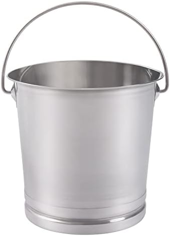 Stainless Steel Bucket with Lid, 8 L / 8.5 Qt Milk Pail Bucket with Handle Kitchen Compost Bin Kitchen Compost Bin