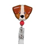 Pedia Pals Pack of 2 Brown Dog Stethoscope Tags for Nurses – Durable & Latex-Free, Writable Surface, Fun Animal Design Stethoscope Charms to Reduce Child Anxiety, Universal Fit for All Stethoscopes