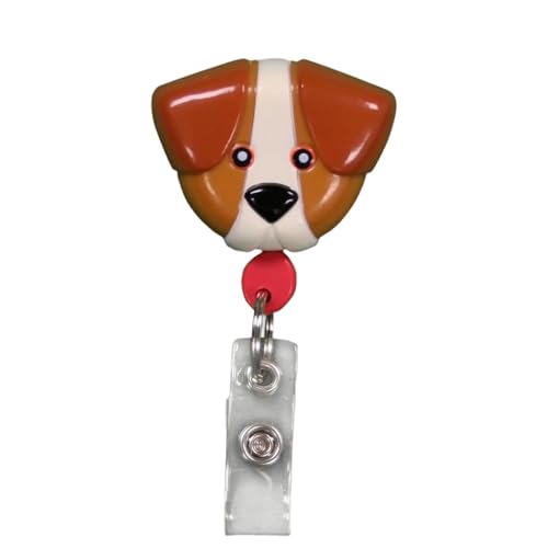 Pedia Pals Pack of 2 Brown Dog Stethoscope Tags for Nurses – Durable & Latex-Free, Writable Surface, Fun Animal Design Stethoscope Charms to Reduce Child Anxiety, Universal Fit for All Stethoscopes